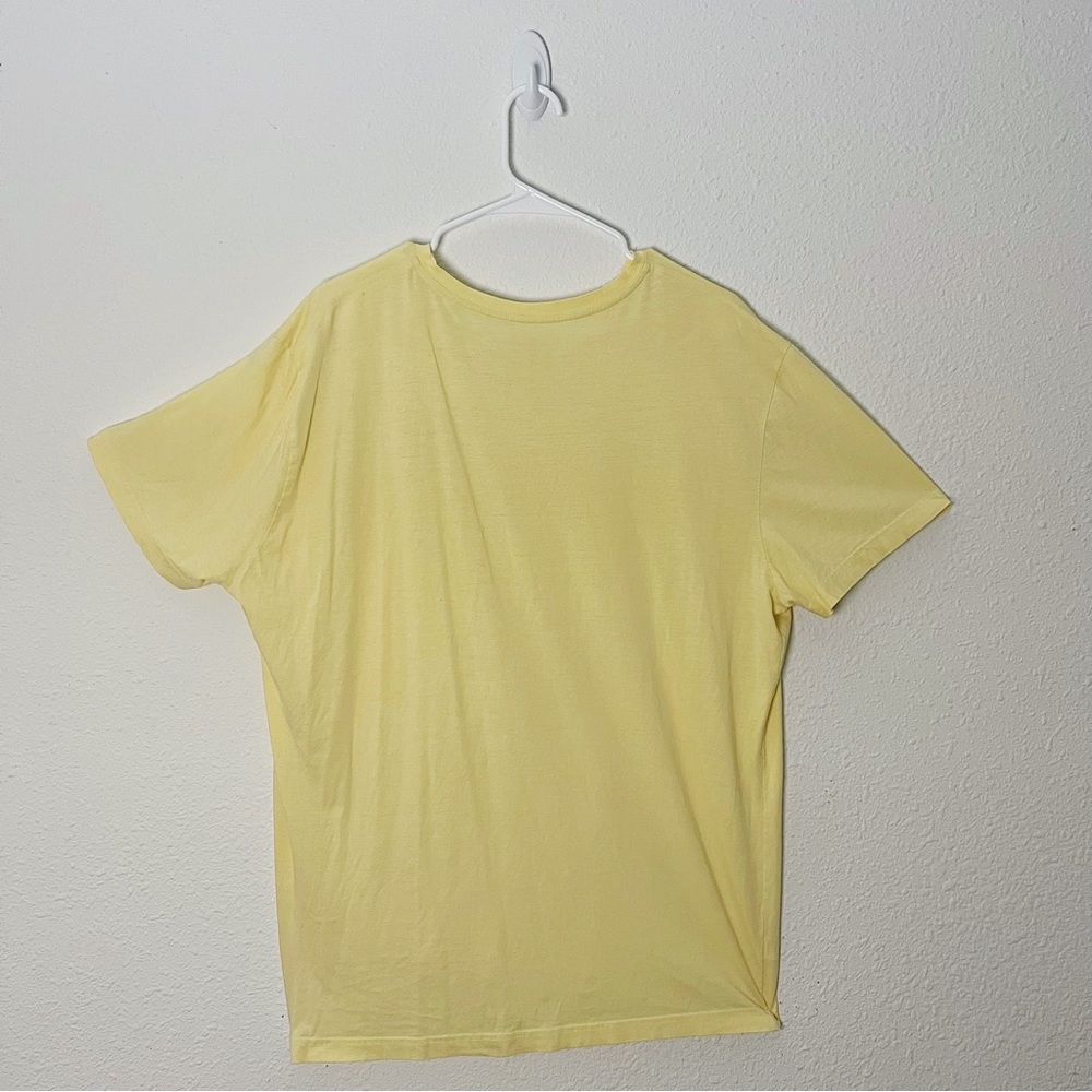 (Sold) Lacoste V Neck Yellow T Shirt Mens Graphic Preppy Statement Fitted Unisex - Picture 4 of 7